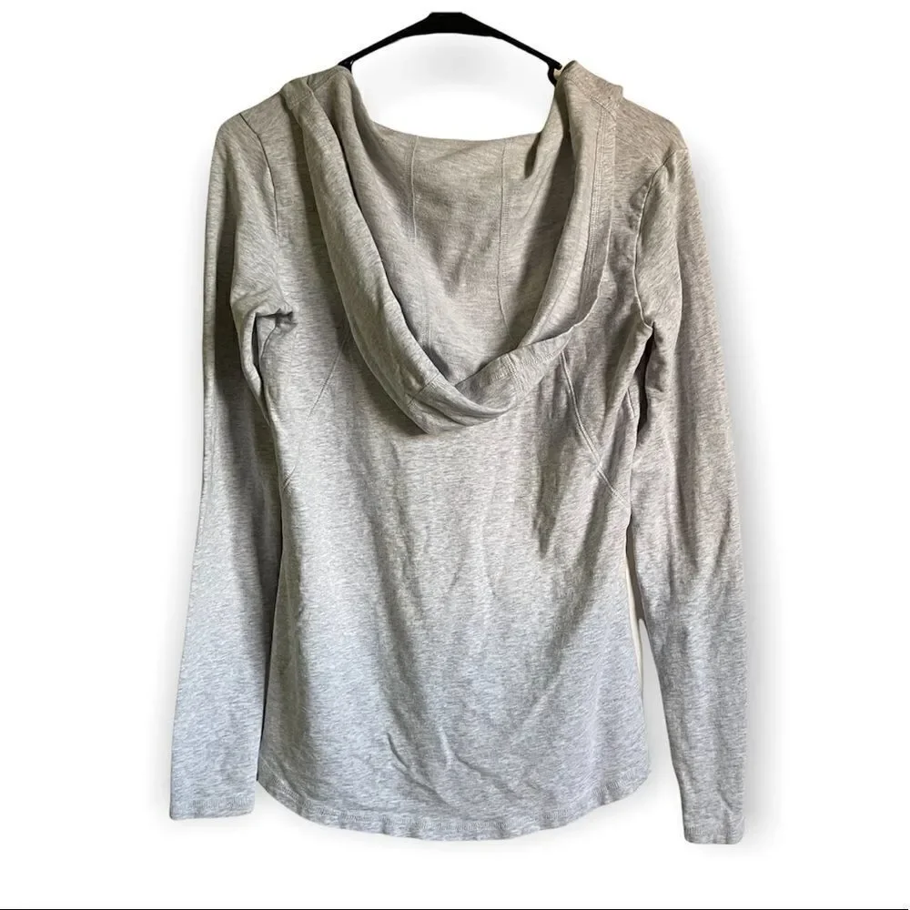 LUCY Cowl Neck Light Gray Pullover Hoodie S